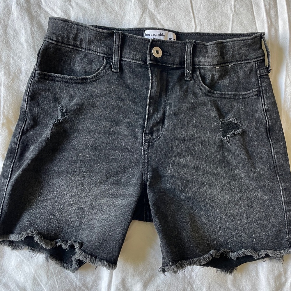 Abercrombie & Fitch Kids Ripped black bike Shorts